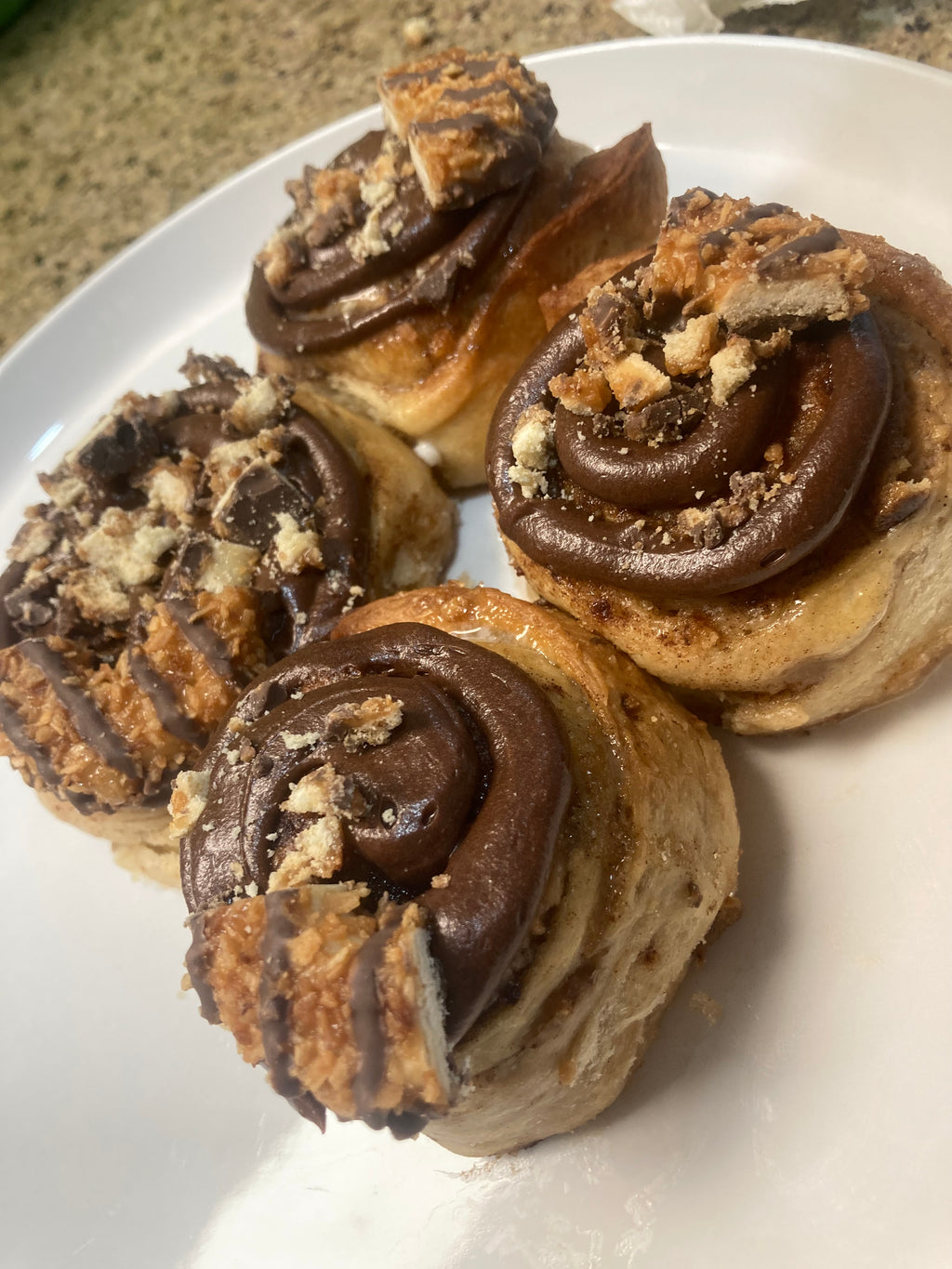 Samoa cookie cinnamon roll