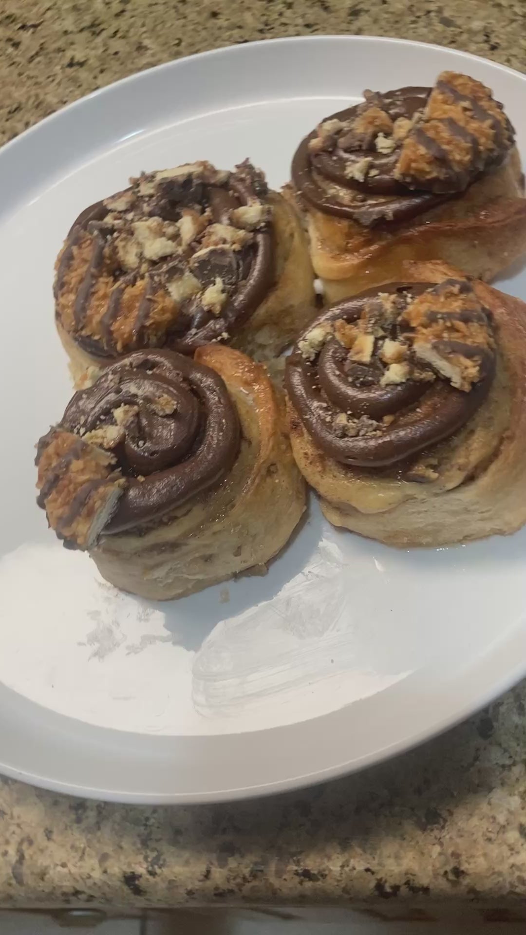 Samoa cookie cinnamon roll